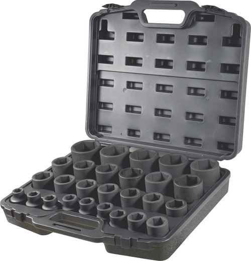 27pc 3/4" Drive metric Impact socket set