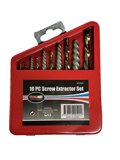 Pittsburgh 10pc Ezy out Screw Extractor & Drill Bit set 53105