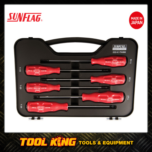 SUNFLAG 6pc TORX star screw driver set Made in Japan