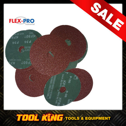 Fibre Discs 50PC PACK Professional Grade 5" 125mm 36grit FLEXPRO