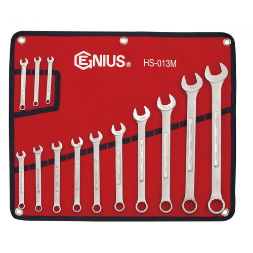 Genius Tools 13pc Metric Combination Spanner set HS-013M