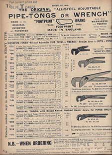 Footprint tools since 1760