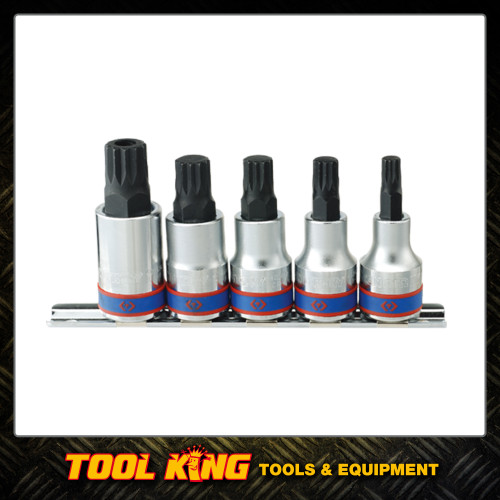 5pc 1/2"drive Spline socket set King Tony 4105PR