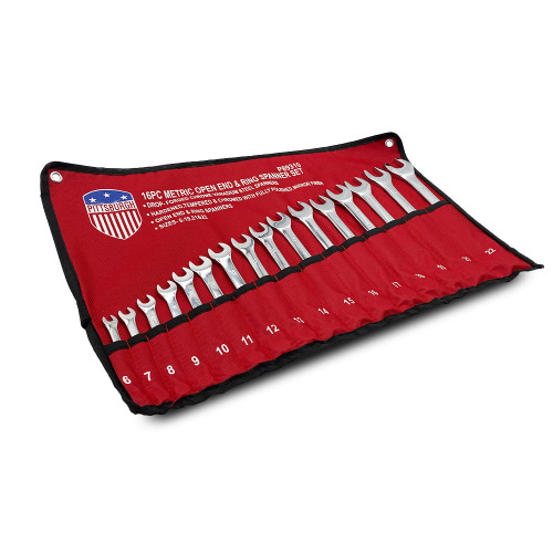PITTSBURGH 16pc Combination Spanner set Metric
