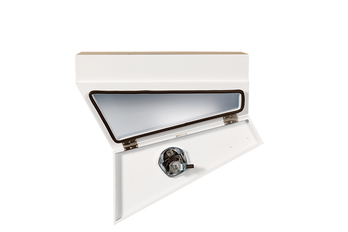 Paramount Tapered Undertray Ute Toolbox Right Side White TB0057