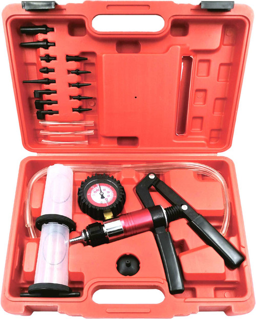 22pc Hand held Vacuum pump & Brake bleeder kit PT52200