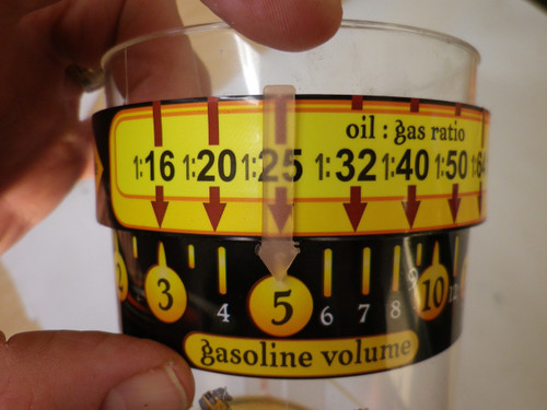 choose how many litres of fuel you want to mix