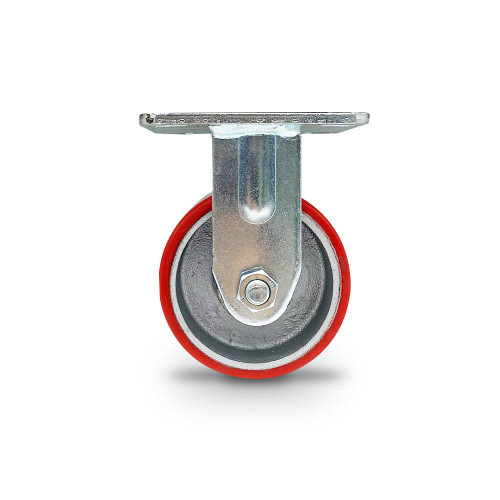 GRIP 100mm Poly Moulded Cast Iron Fixed Castor Wheel 43037