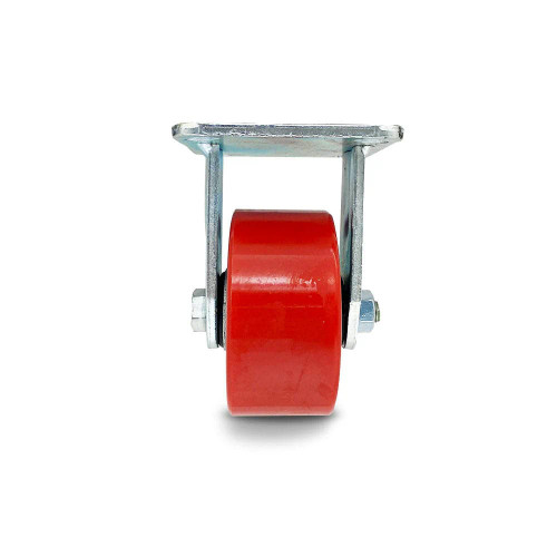 GRIP 100mm Poly Moulded Cast Iron Fixed Castor Wheel 43037