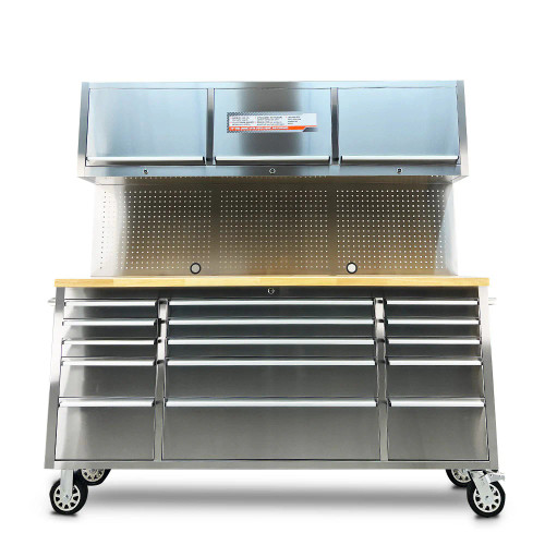 Pittsburgh 72" 15 Drawer Stainless Steel Cabinet with 3 Door Cabinet P00001