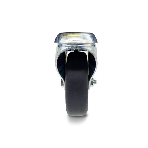 GRIP 100mm Institutional Grey Swivel Castor Wheel / Brake & Bolt hole 42011