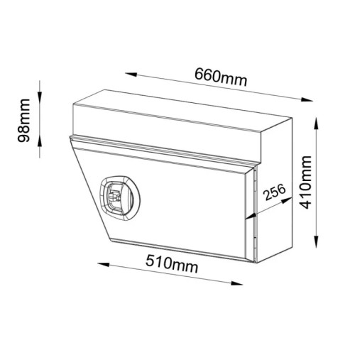Paramount Undertray Ute toolbox White Right TB0043