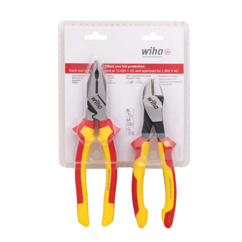 Wiha 2pc VDE/1000V Pliers & Side Cutters Set 41926
