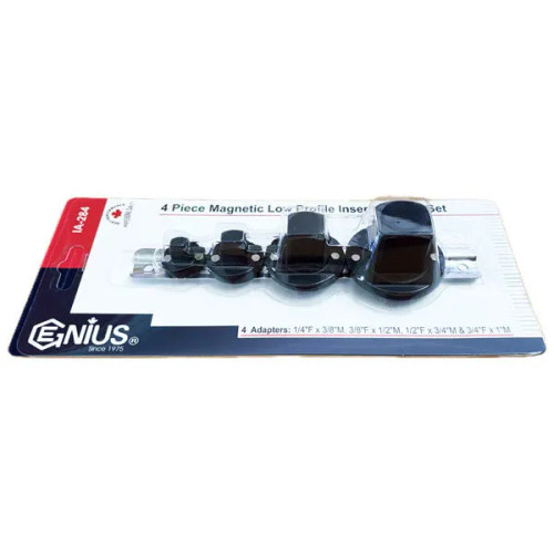Genius Tools 4pc Low Profile Socket Reducer Adapter Set IA-284