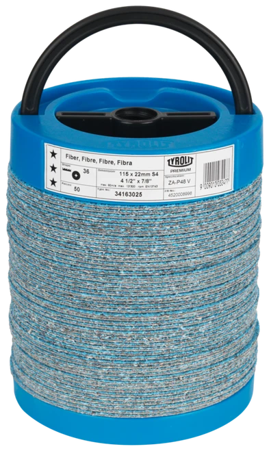 TYROLIT 125mm Premium Zirconium Fibre Disc 60grit x 50pcs 34163906
