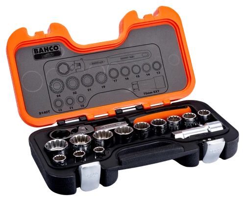 BAHCO 14pc Go-Through Socket Set S140T