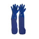 Blue Pvc Chemical Gloves Extra Long 60cm