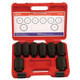 Genius Tools 8pc 1/2"Dr Metric Spindle Nut Impact Socket set DI-408M