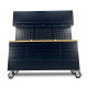 Pittsburgh 72" 15 Drawer Black Cabinet with 3 Door Cabinet P00001