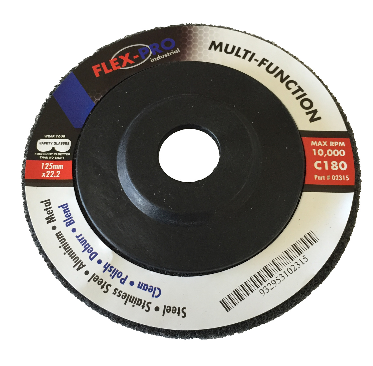 Polishing disc for metal 5" grey 180g FLEXPRO Robson's Tool King Store