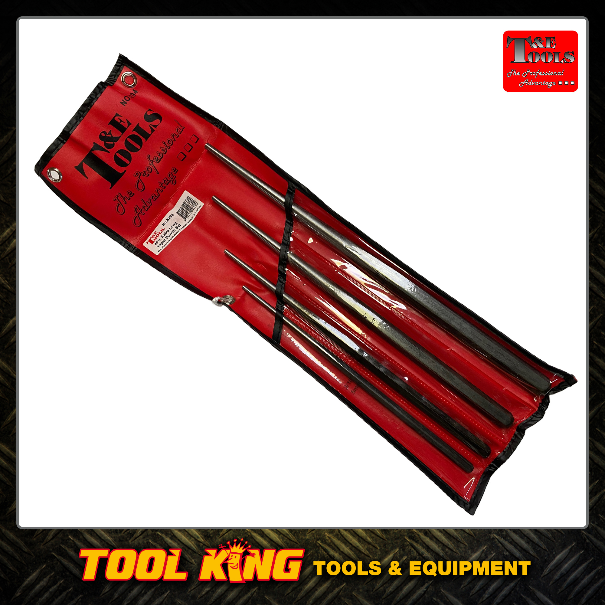 4pc Extra long taper punch set T&E Tools Robson's Tool King Store