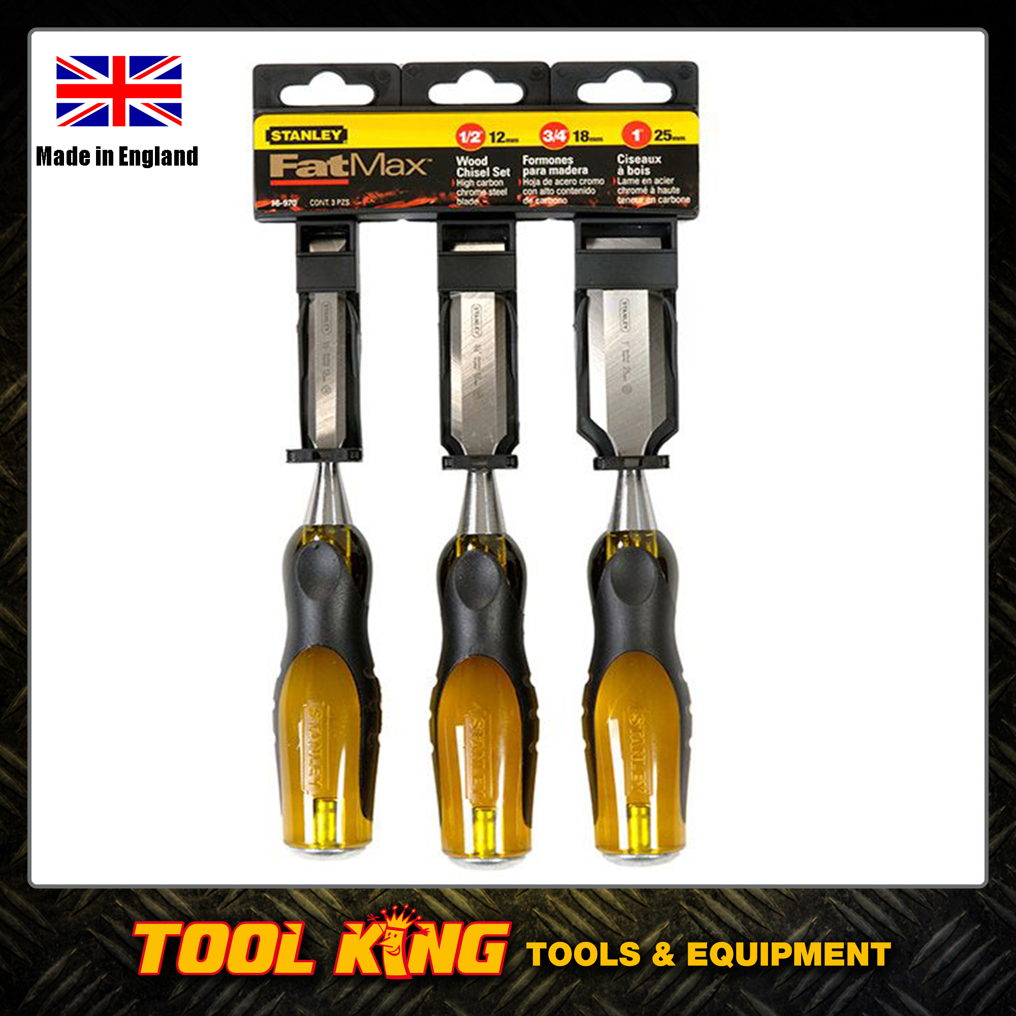 Stanley Fatmax 3pc Wood Chisel Set Made in England - Tool King