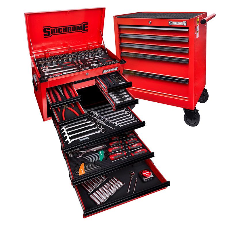 Sidchrome 204pc Tool Kit Red Robson's Tool King Store