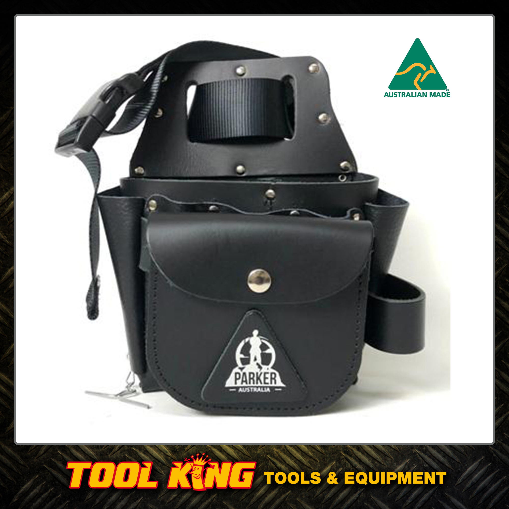 Leather Electricians Tool pouch 10 Pocket Australian Made EP10