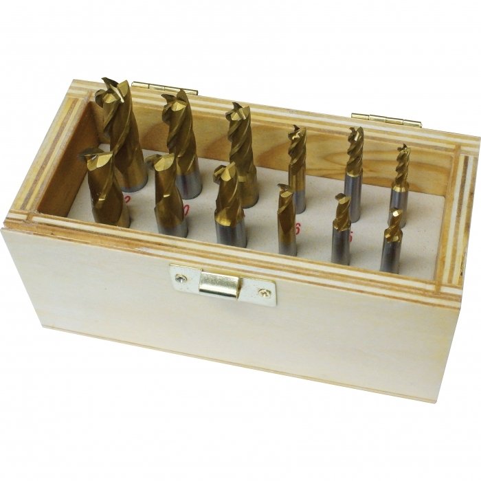 12pc Slot Drill & End mill set Metric M333 Robson's Tool King Store