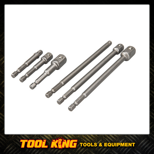 6pc Socket adapter set to suit cordless drills 02554 Robson's Tool