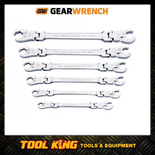 Gearwrench 6pc Ratchet flare nut spanner set Metric