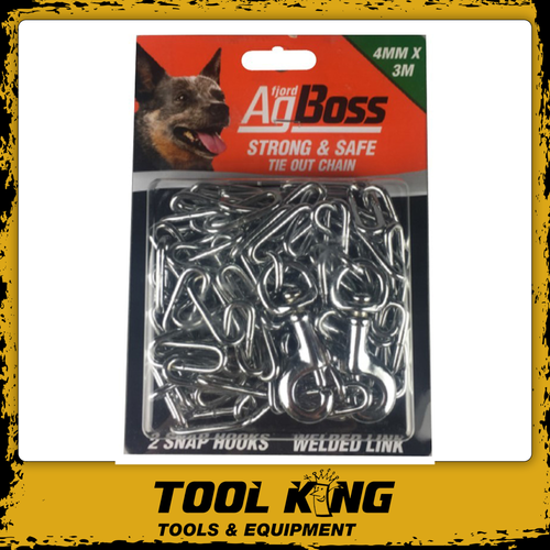 Dog Tie out chain 4mm x 3mt Robson's Tool King Store