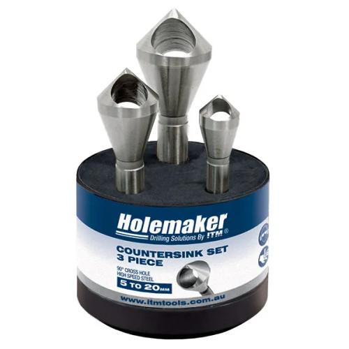 Holemaker 3pc Zero flute countersink set SWSET03 Robson's Tool King