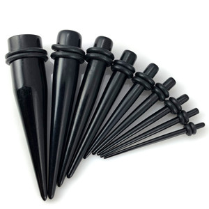 Ear Stretching Kit | 10 Piece Taper (16G - 00G) (stainless or acrylic)