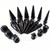 Large Gauge Black Acrylic with Acrylic Plugs 10mm - 25mm (00G - 1")