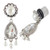 Dangle Plugs CZ and Pearl Front and side