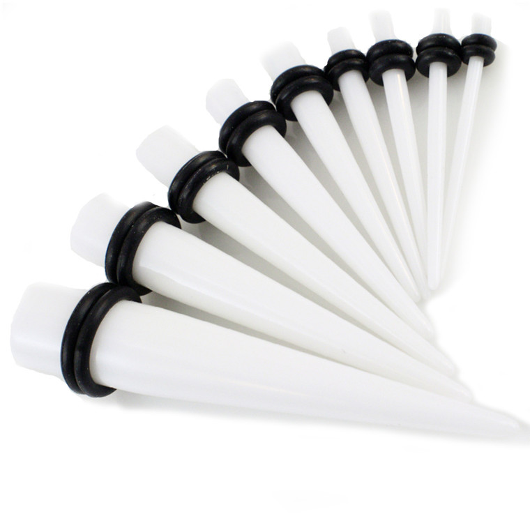 Ear Stretching Kit | 10 Piece Taper (16G - 00G) (stainless or acrylic)