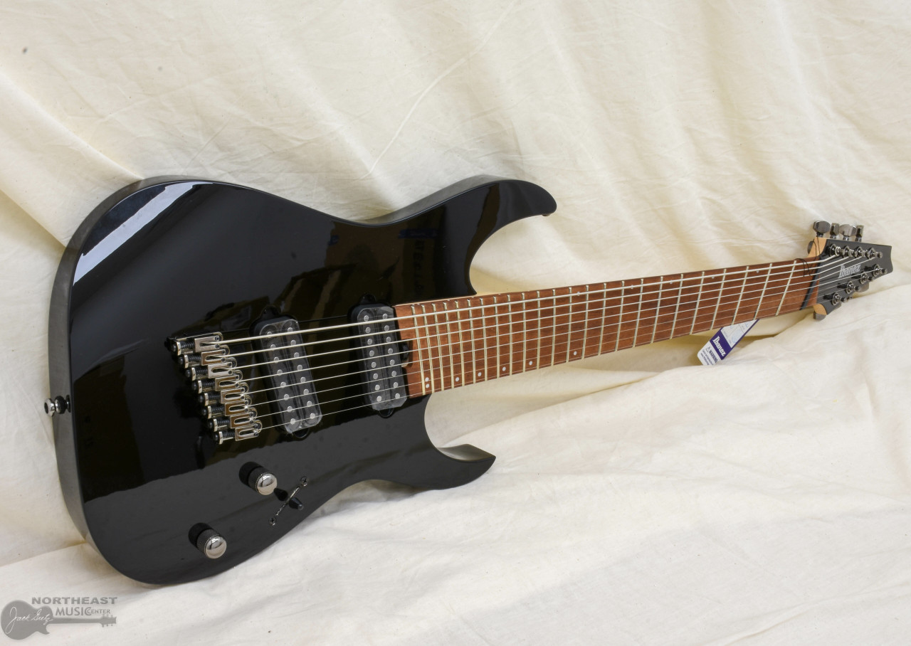 Ibanez RGMS8 Multi Scale 8 String Electric Guitar in Black