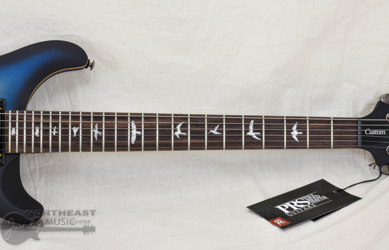 PRS SE Exotic Series Custom 24-08 Poplar Burl - Lake Blue Midnight