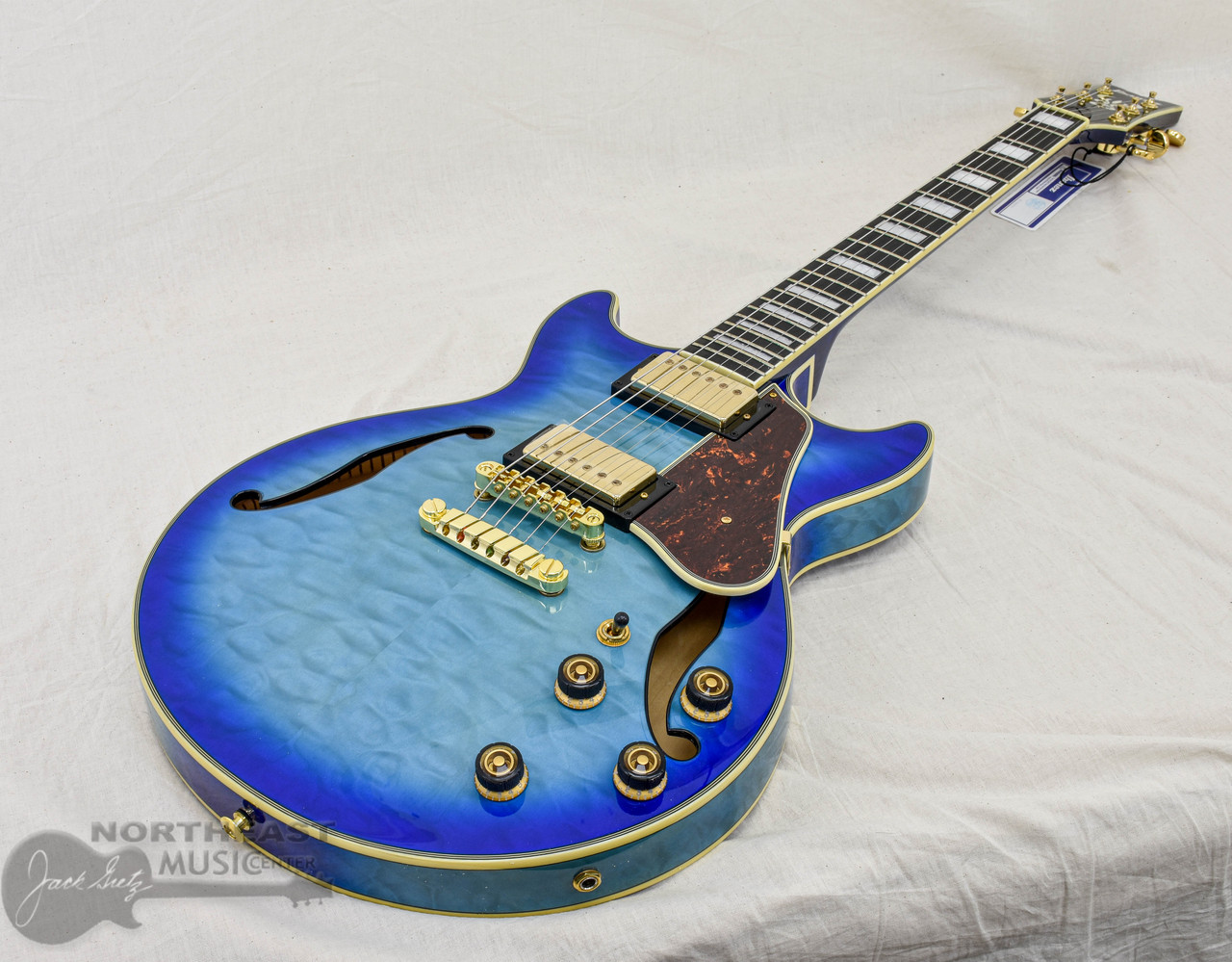 Ibanez Artcore AM93QM - Jet Blue Burst | Northeast Music Center Inc.