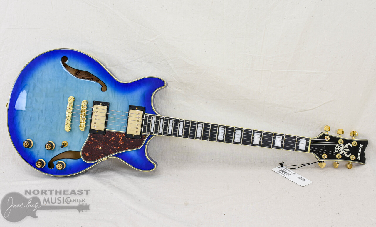 Ibanez Artcore AM93QM - Jet Blue Burst | Northeast Music Center Inc.