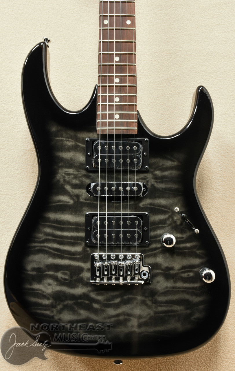 Ibanez GRX70QA Gio - Transparent Black Burst | Northeast