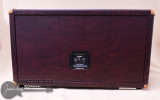 Mesa Boogie 2X12 Recto Horizontal Closed Back Cabinet in Wine Taurus with Wicker Grille and Tan Leather Corners (0.212R.V26.G07.P03.H01.C02.V30)