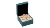Taylor 7260-3 Bridge Pin Set, 5inch Taper, Bone, White w Green Opal | Northeast Music Center Inc.