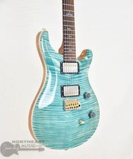 PRS Custom 24 Wood Library Artist Flame Maple & Brazilian Rosewood Private Stock Bahamian Blue (s/n: 3407) | Northeast Music Center Inc.
