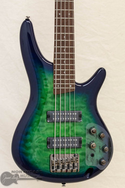 Ibanez SR405E 5 String Bass - Surreal Blue Burst (SR405EQM-SLG) | Northeast Music Center Inc.
