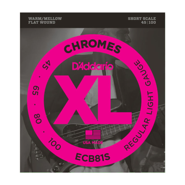 D'Addario XL Light Gauge Flat Wound Short Scale Bass Strings | Northeast Music Center Inc.