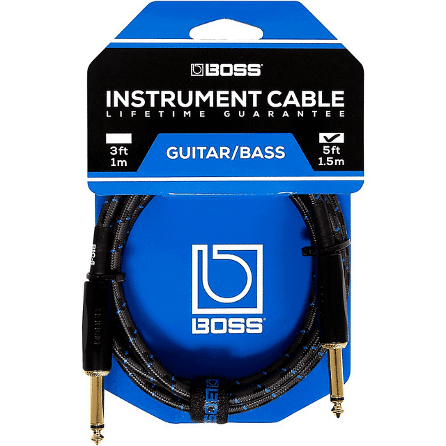 BOSS BIC-5 Foot Straight Instrument Cable (BIC-5) | Northeast Music Center Inc.