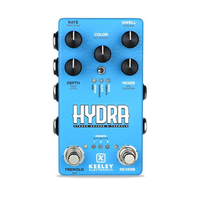 Keeley Electronics Hydra Stereo Reverb & Tremolo | Northeast Music Center Inc.