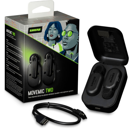 Shure Motiv MoveMic Two - Two Channel Direct to Phone Wireless Lavalier System | Northeast Music Center Inc.